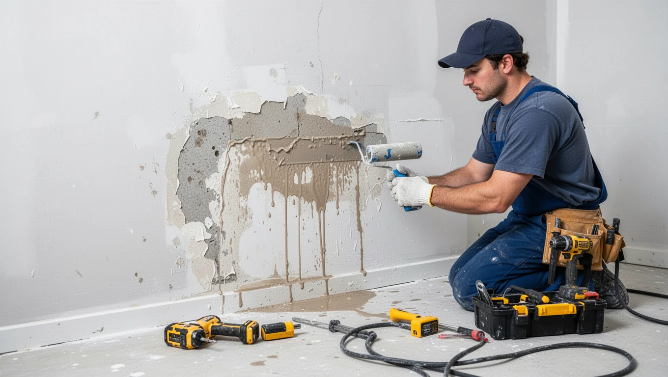 Wall Water Damage Repair